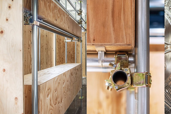｢未完成」を象徴する建築資材